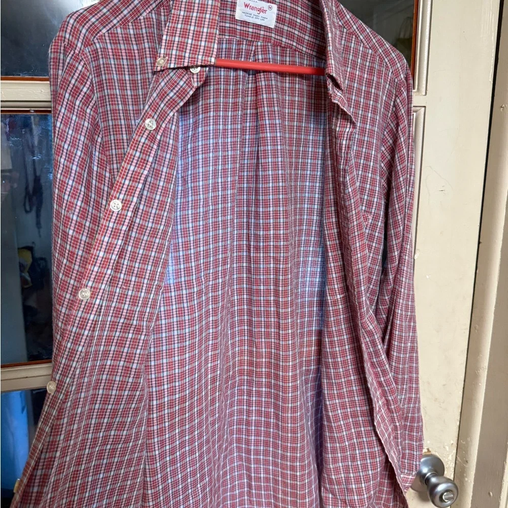 Vintage 70s/80s Wrangler Plaid Button-Down – Made in USA - Picture 8 of 8
